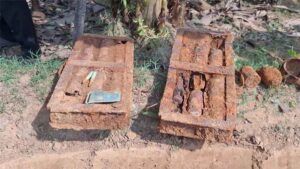 Two Boxes of Grenades Bearing the Inscription ‘East Pakistan Police’ Unearthed in Sakhipur