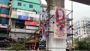 Khaleda Zia and July Uprising Graffiti to Feature on Metro Rail Pillars